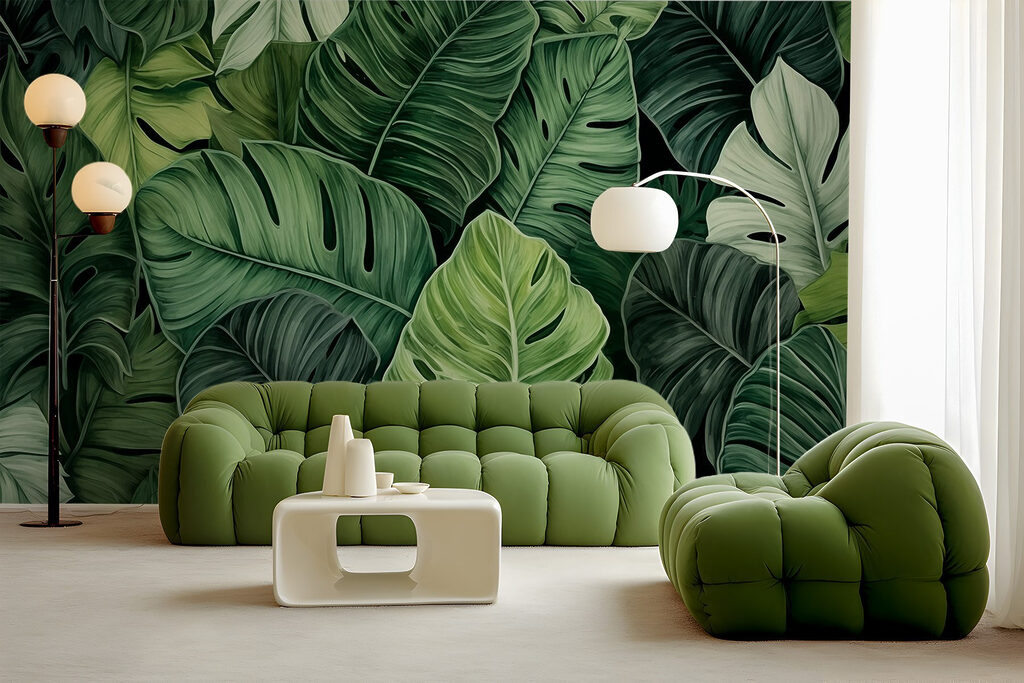 Monstera em folhagem densa — interior 2