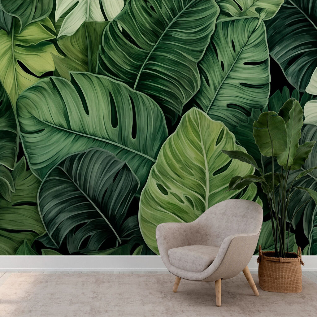 Monstera em folhagem densa — interior 3