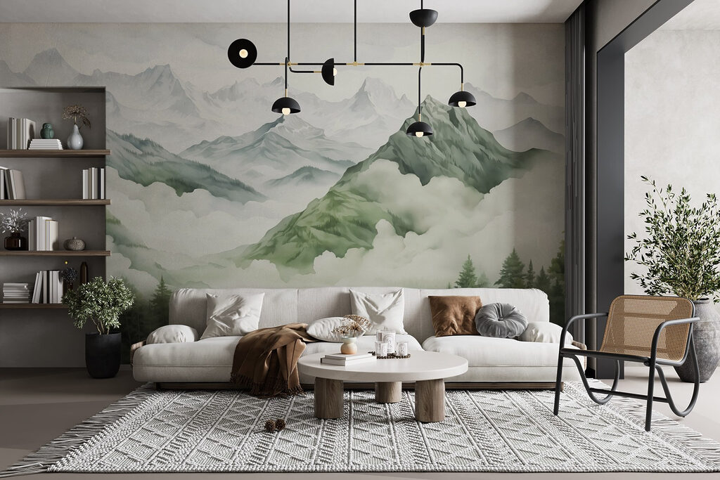 Encostas verdes em névoa — interior 2