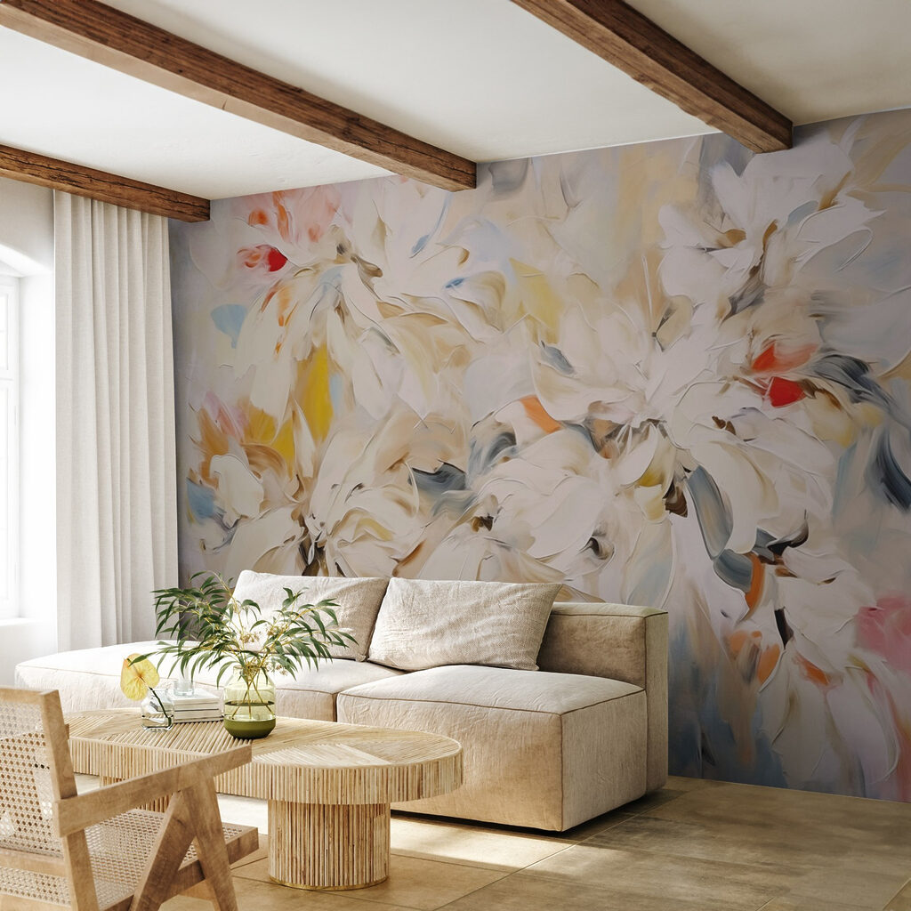 Flores amarelo-claras em pinceladas — interior 1
