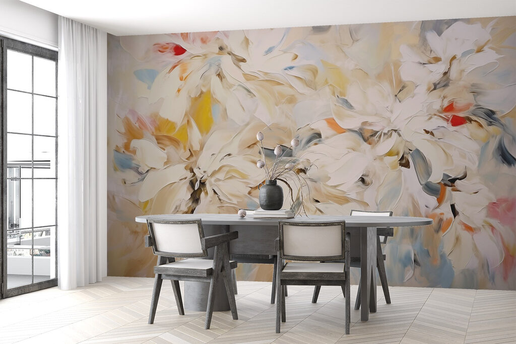 Flores amarelo-claras em pinceladas — interior 2