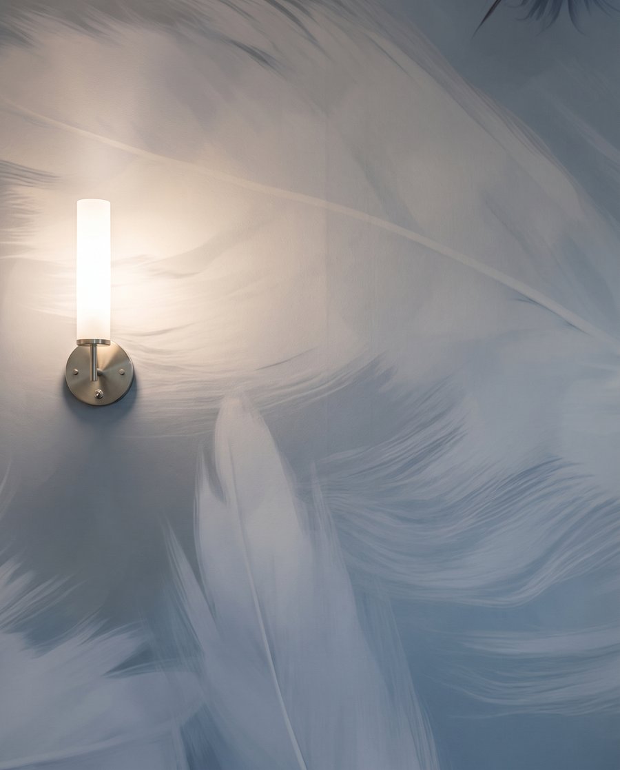 Penas a flutuar — detalhe