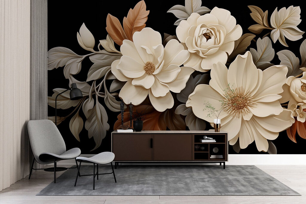 Flores sobre preto — interior 3
