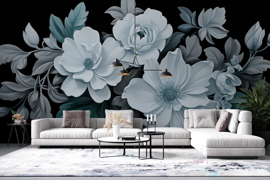 Flores sobre preto — interior 2