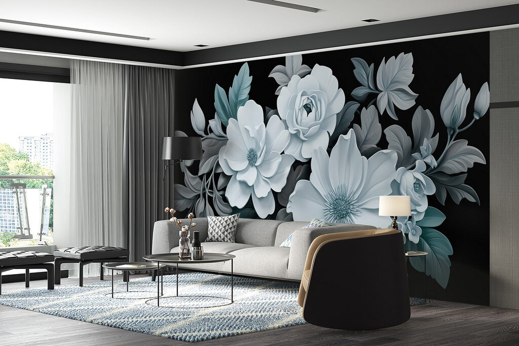 Flores sobre preto — interior 3