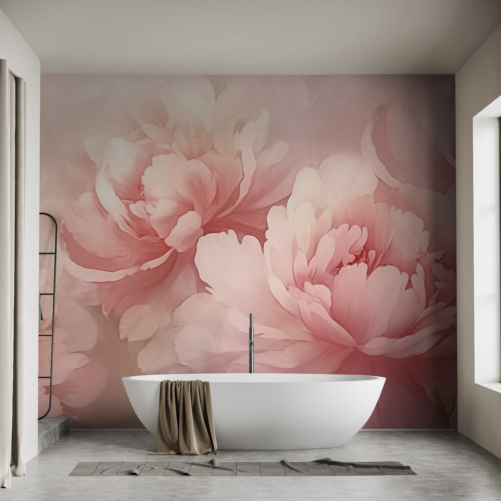 Peónias cor-de-rosa em névoa — interior 2