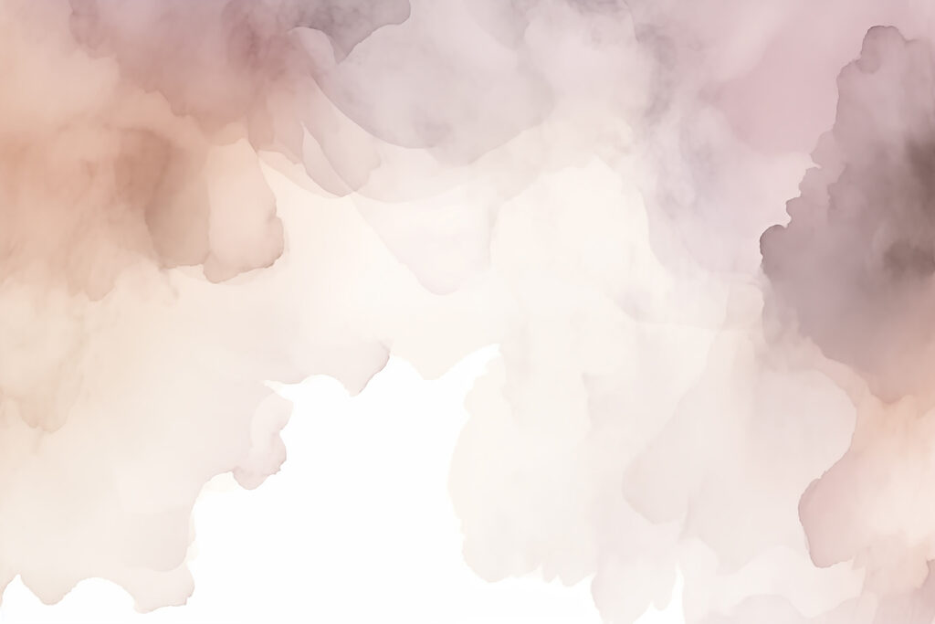 Nuvens rosa em aguarela — design completo