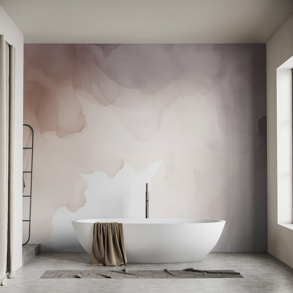 Nuvens rosa em aguarela — interior 2