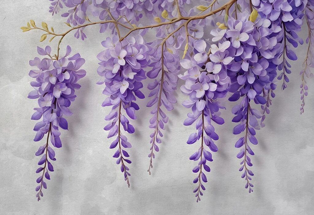 Cachos de flores pendentes — design completo
