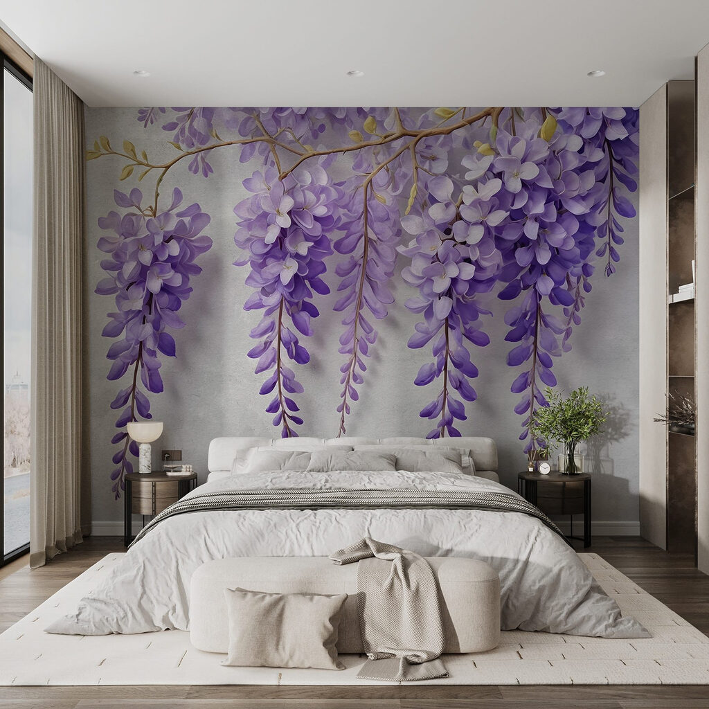 Cachos de flores pendentes — interior 1