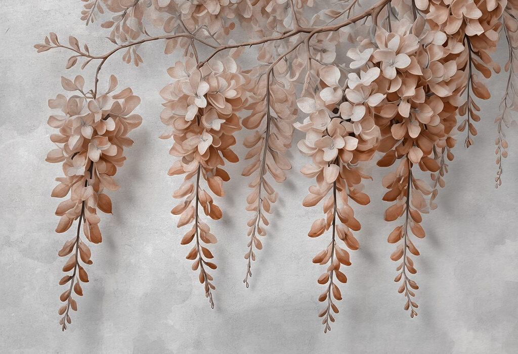 Cachos de flores pendentes — design completo