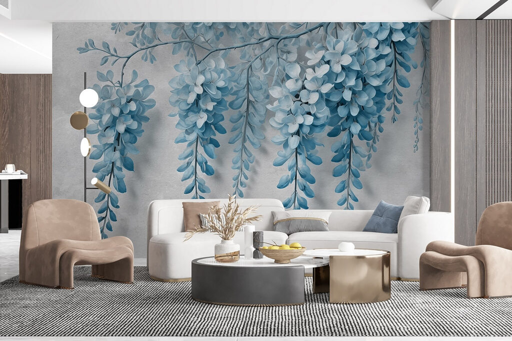 Cachos de flores pendentes — interior 2