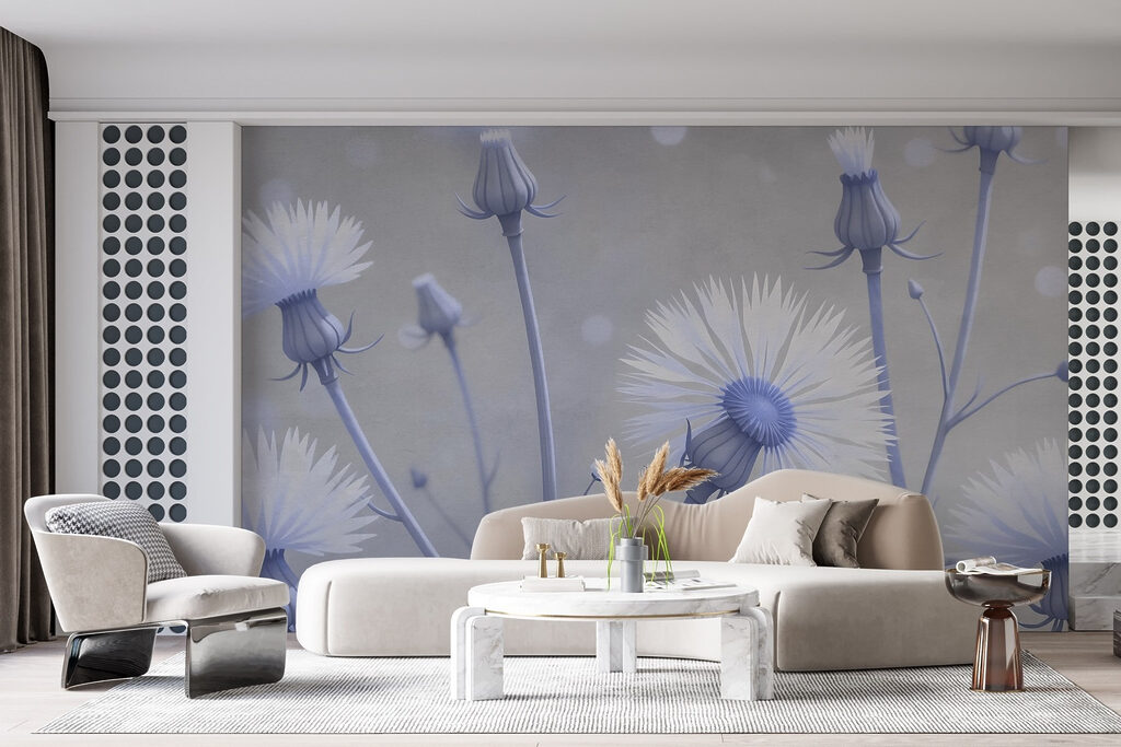 Flores plumosas ao contraluz — interior 1