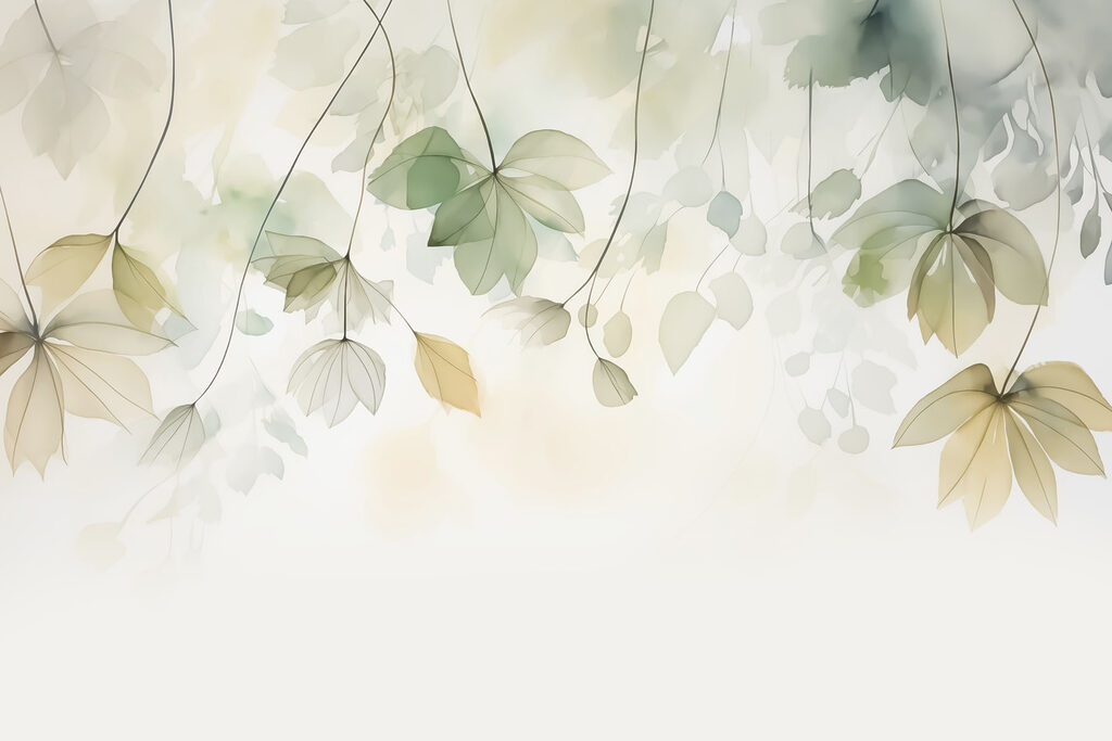 Véus de folhas verde-claras — design completo