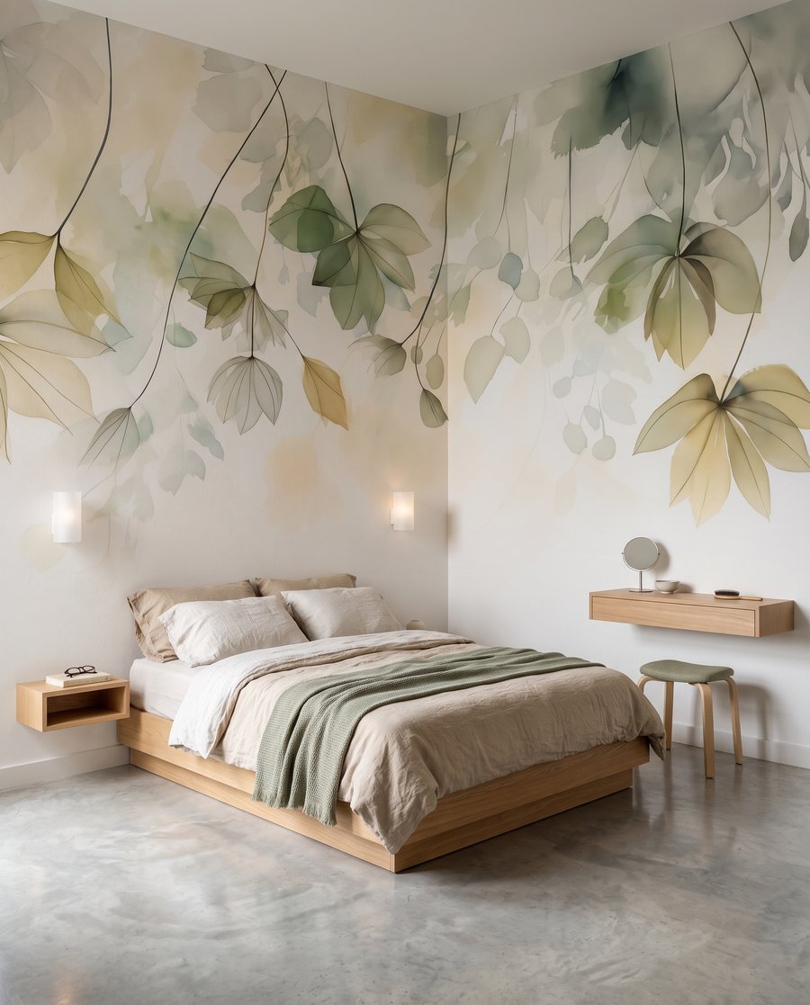 Véus de folhas verde-claras — interior 2