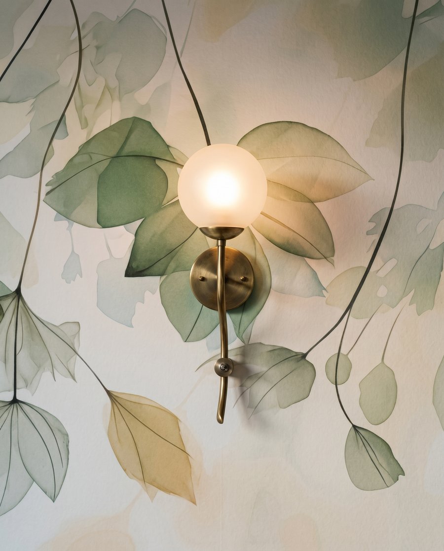 Véus de folhas verde-claras — detalhe