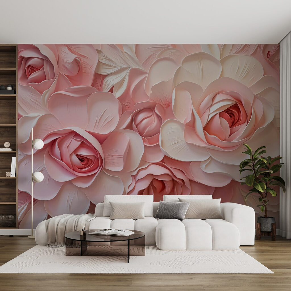 Rosas de pétalas dobradas — interior 1