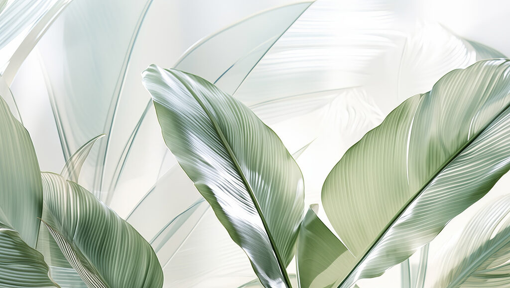 Folhas verdes ao contraluz — design completo