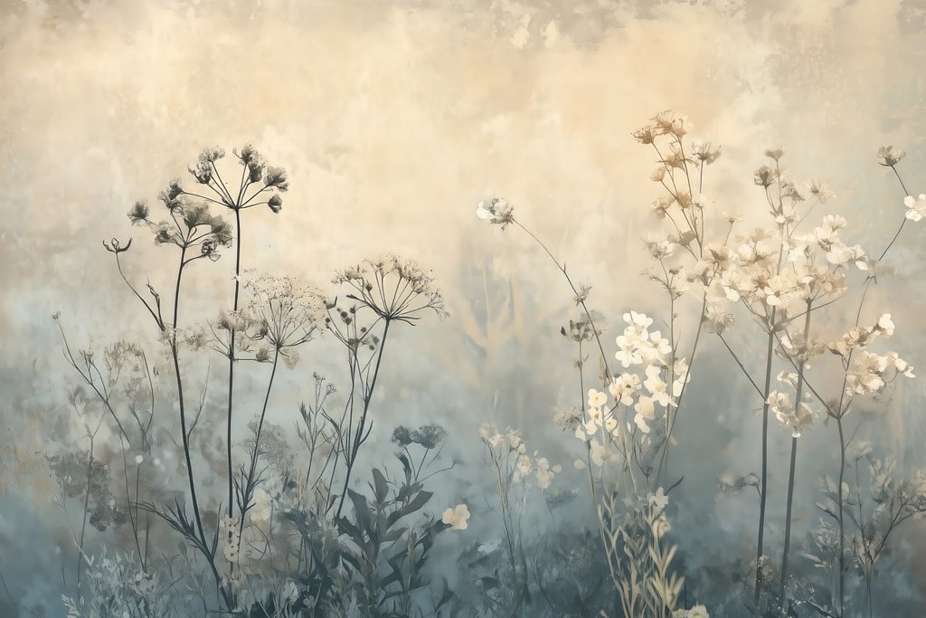 Campo selvagem ao entardecer — design completo