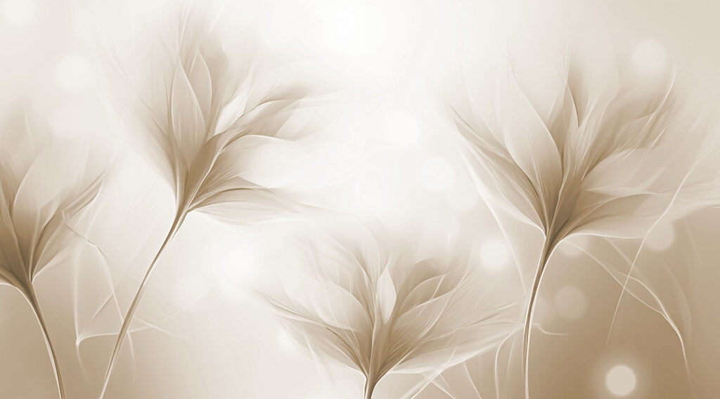 Folhas claras em contraluz — design completo
