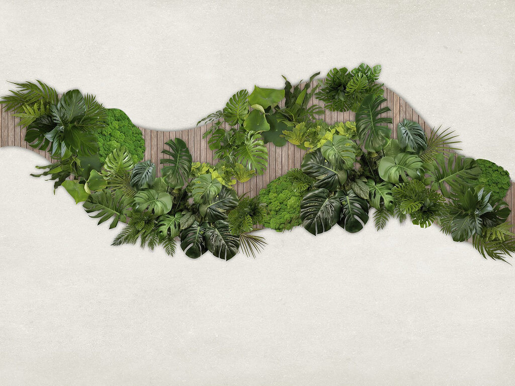 Faixa verde tropical — design completo