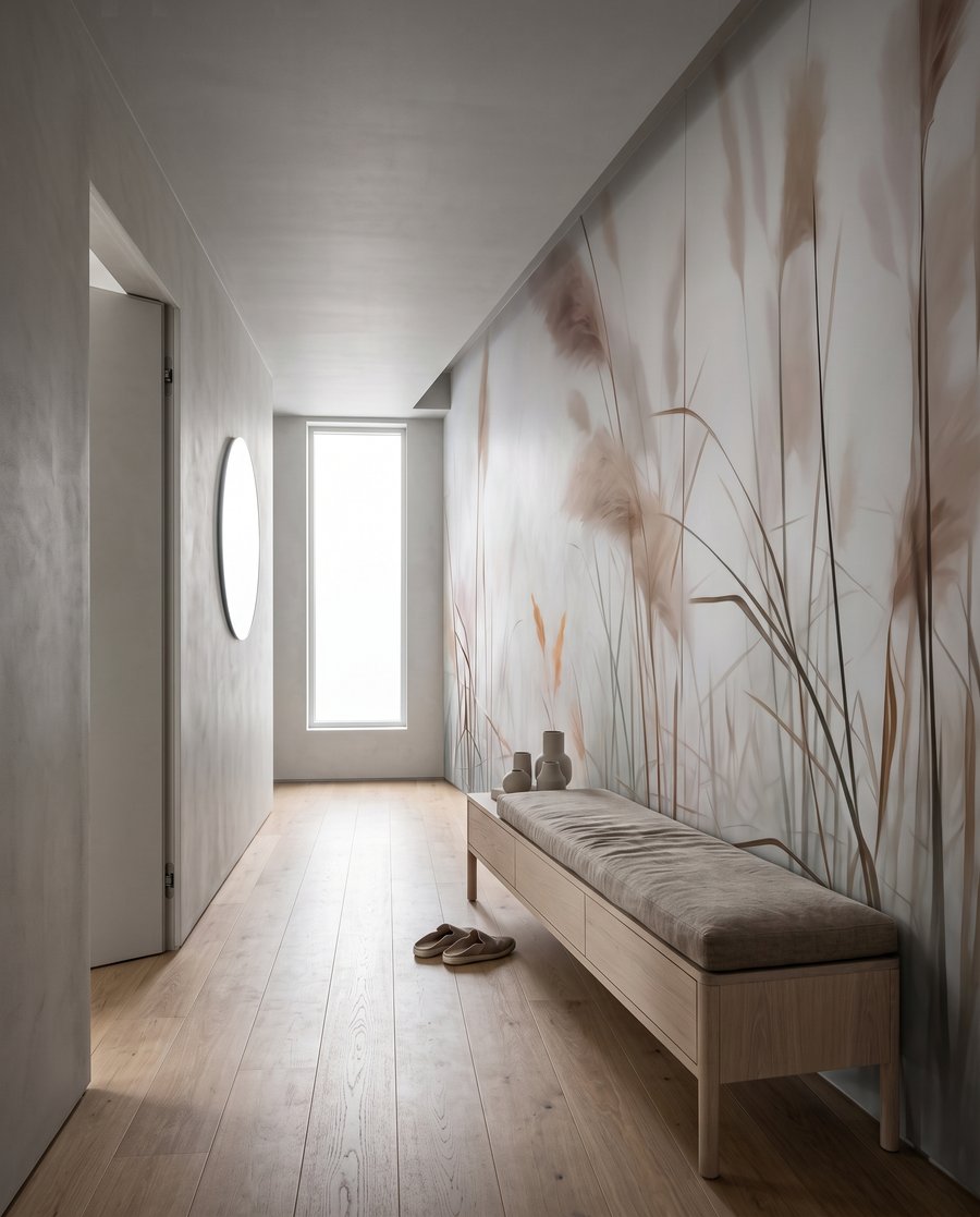 Pendões castanhos em névoa — interior 7