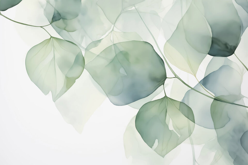 Folhas redondas transparentes — design completo