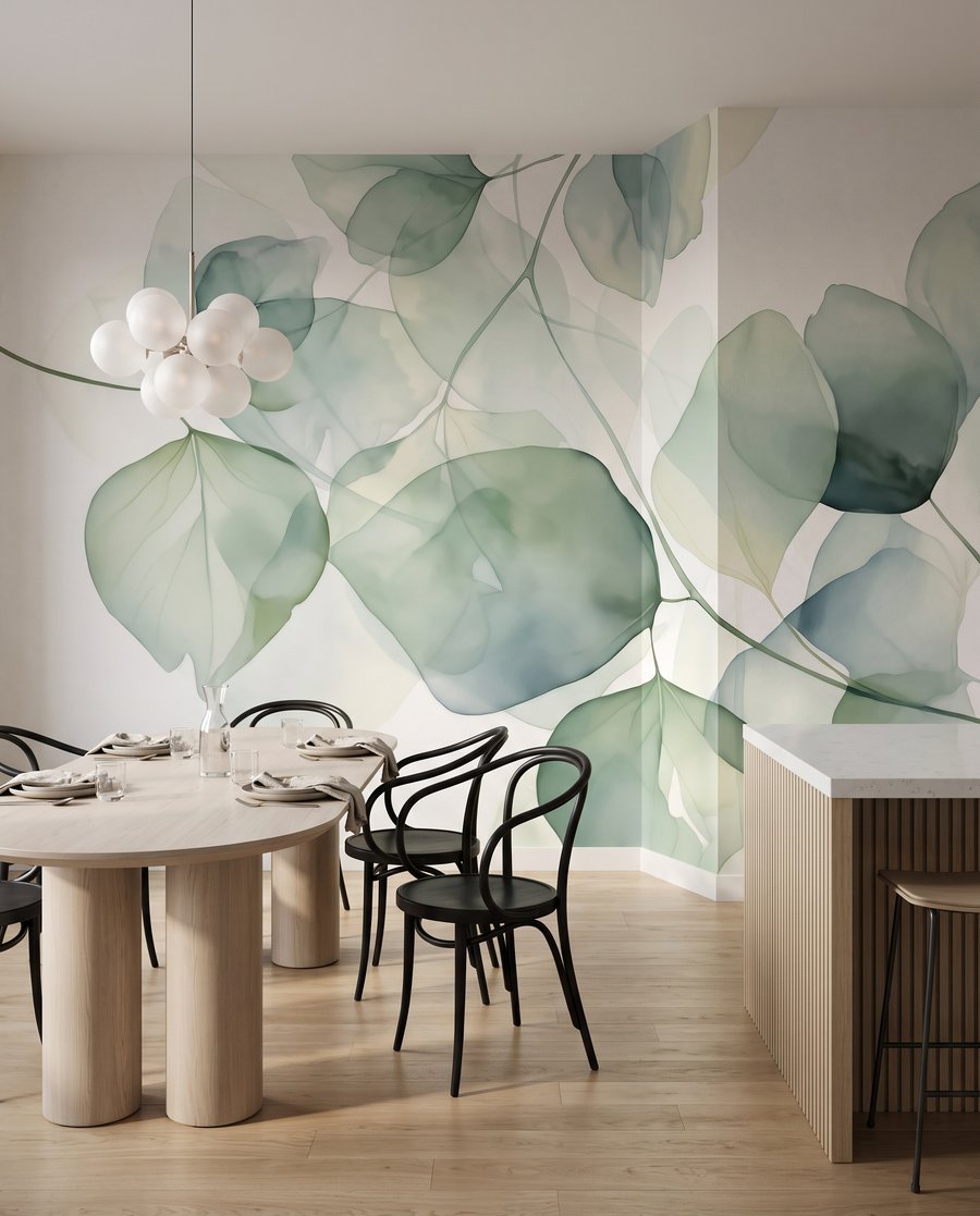 Folhas redondas transparentes — interior 6