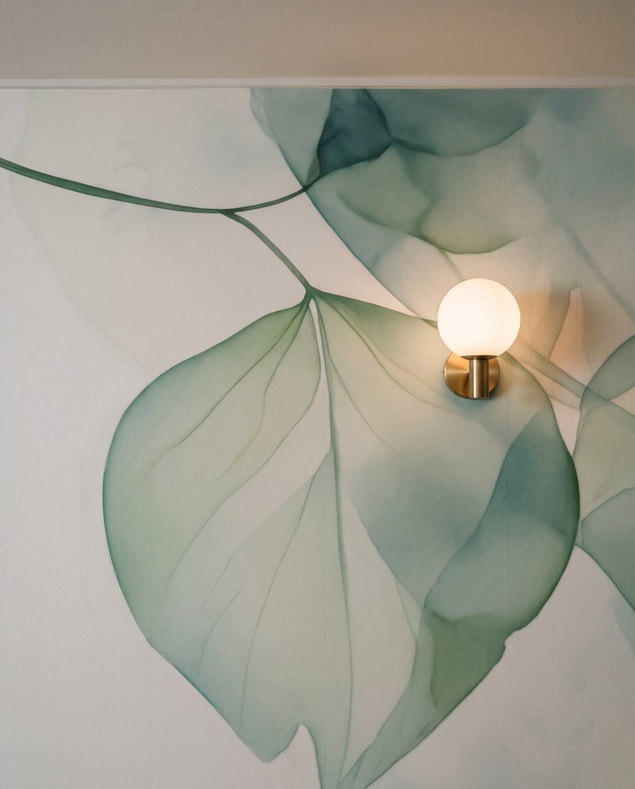 Folhas redondas transparentes — detalhe