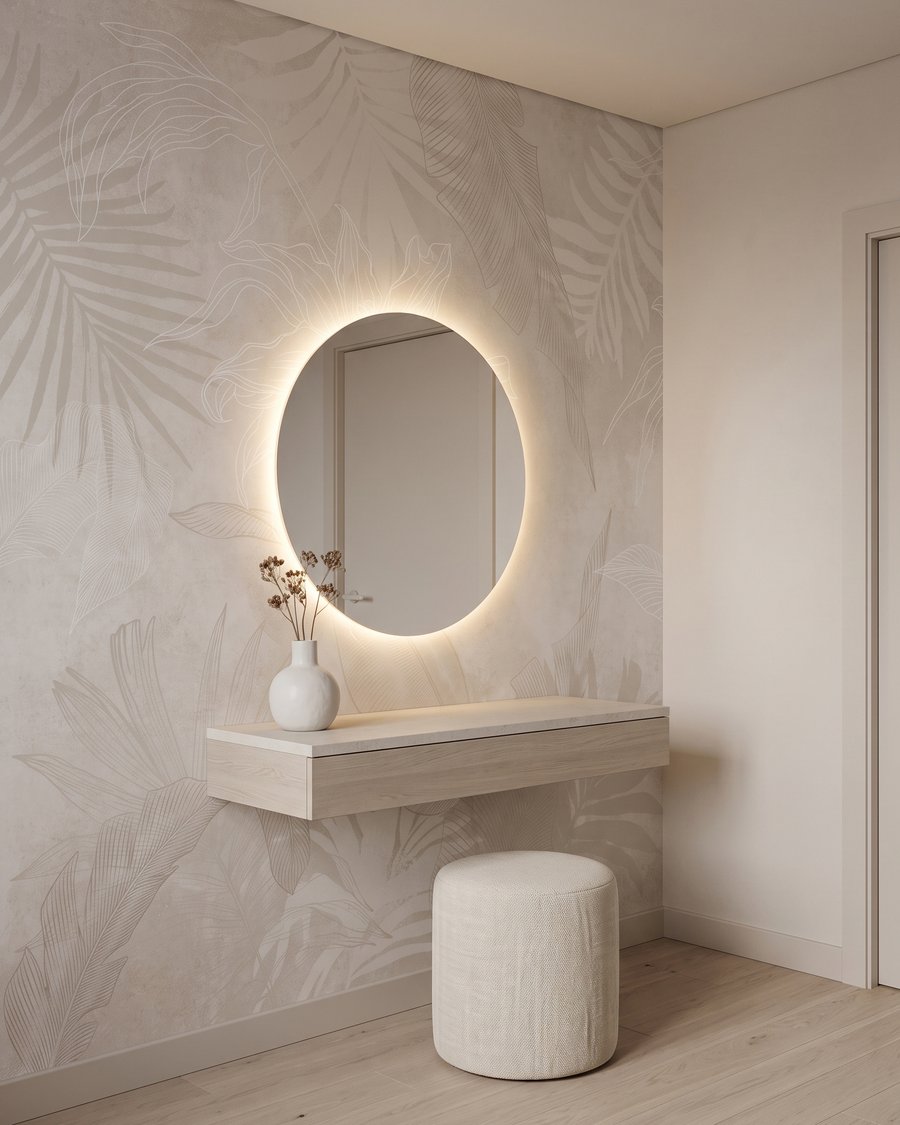 Folhas tropicais esbatidas — interior 1