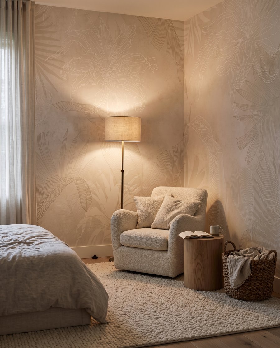 Folhas tropicais esbatidas — interior 3