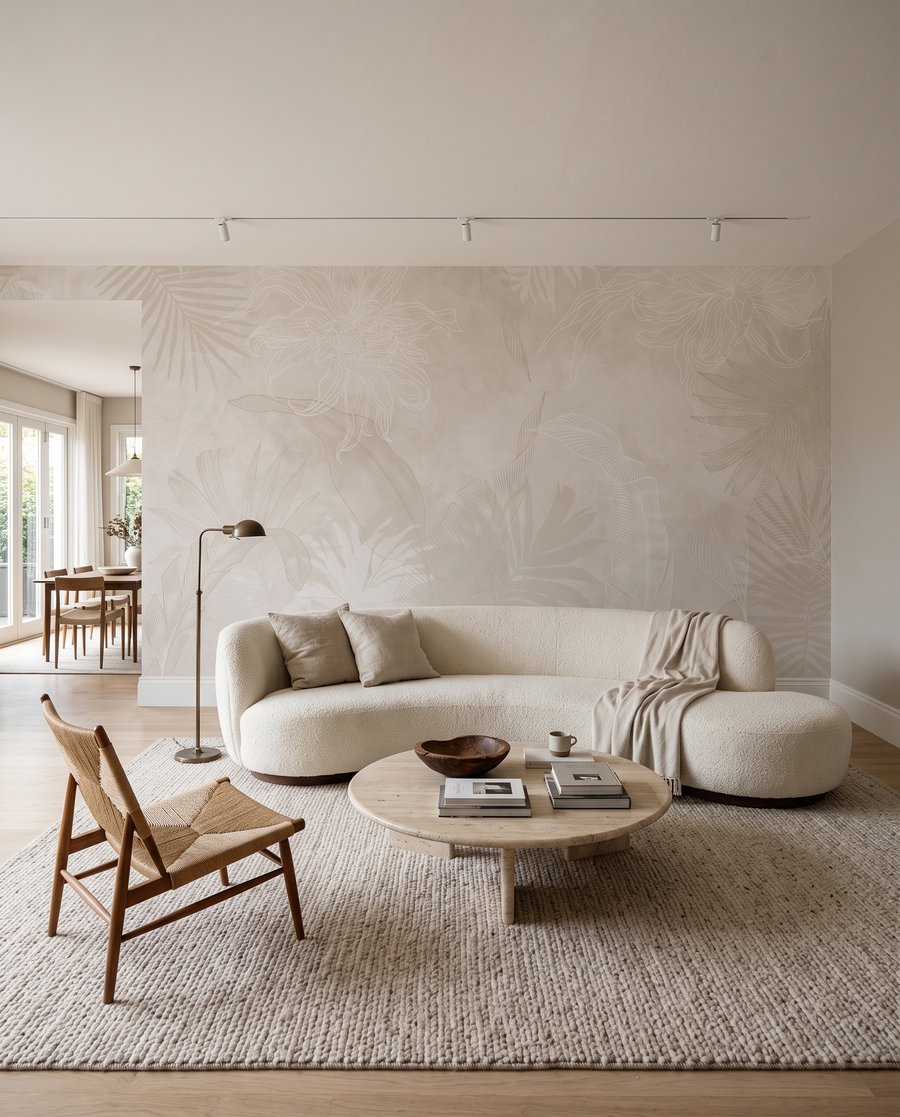 Folhas tropicais esbatidas — interior 4
