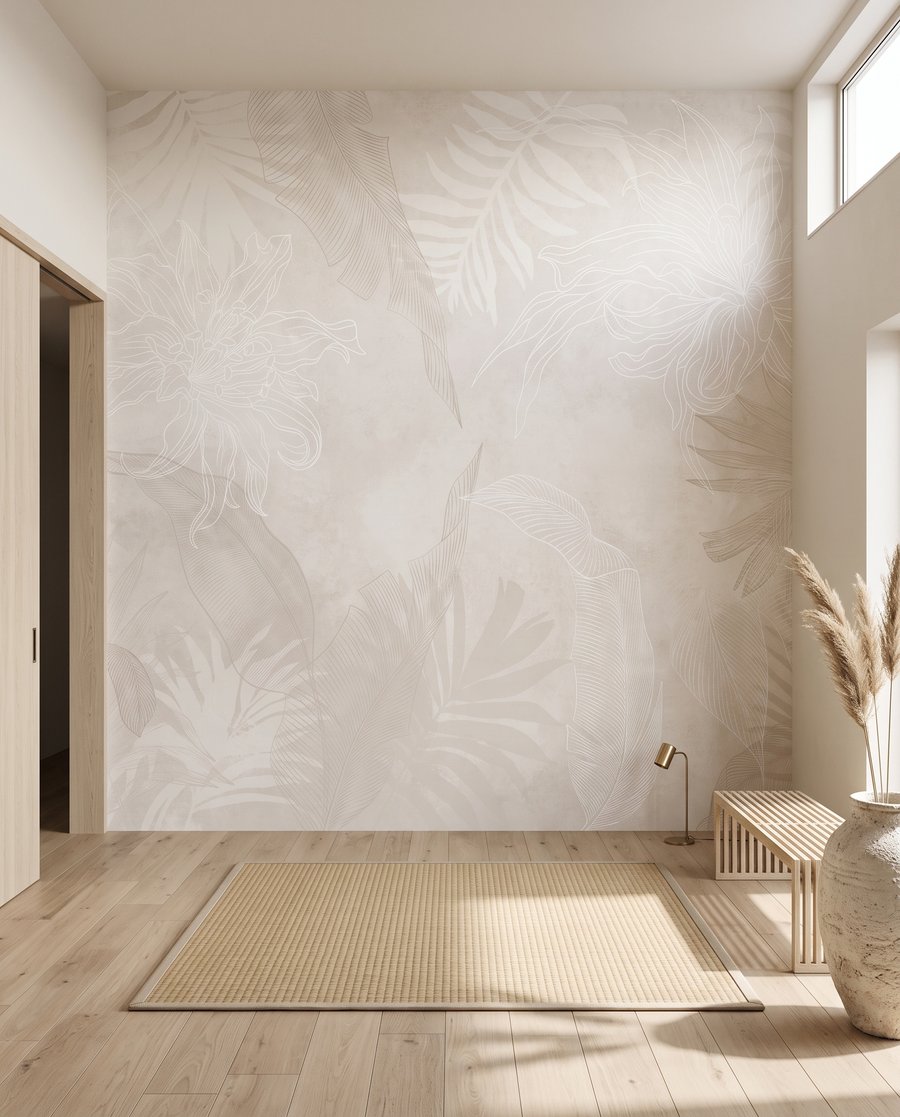 Folhas tropicais esbatidas — interior 5