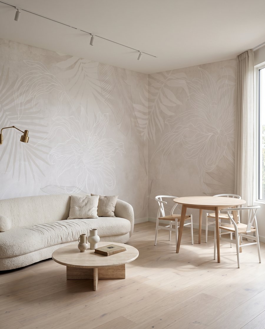 Folhas tropicais esbatidas — interior 8