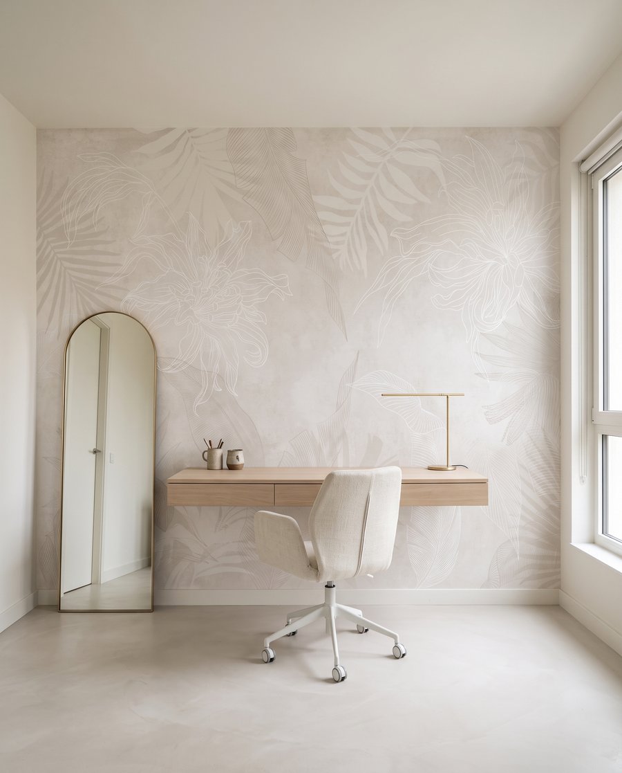Folhas tropicais esbatidas — interior 9