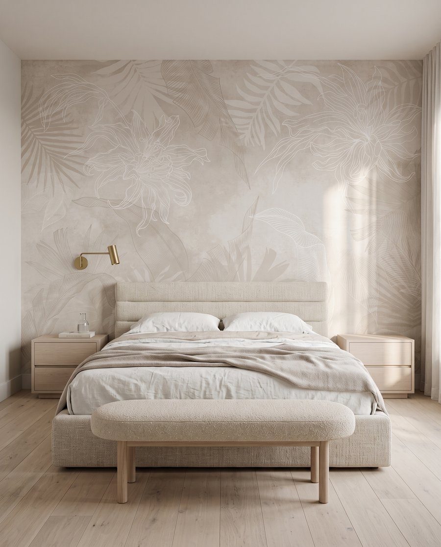Folhas tropicais esbatidas — interior 2