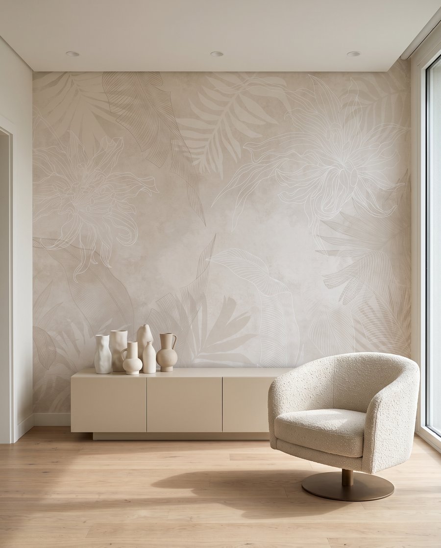 Folhas tropicais esbatidas — interior 4