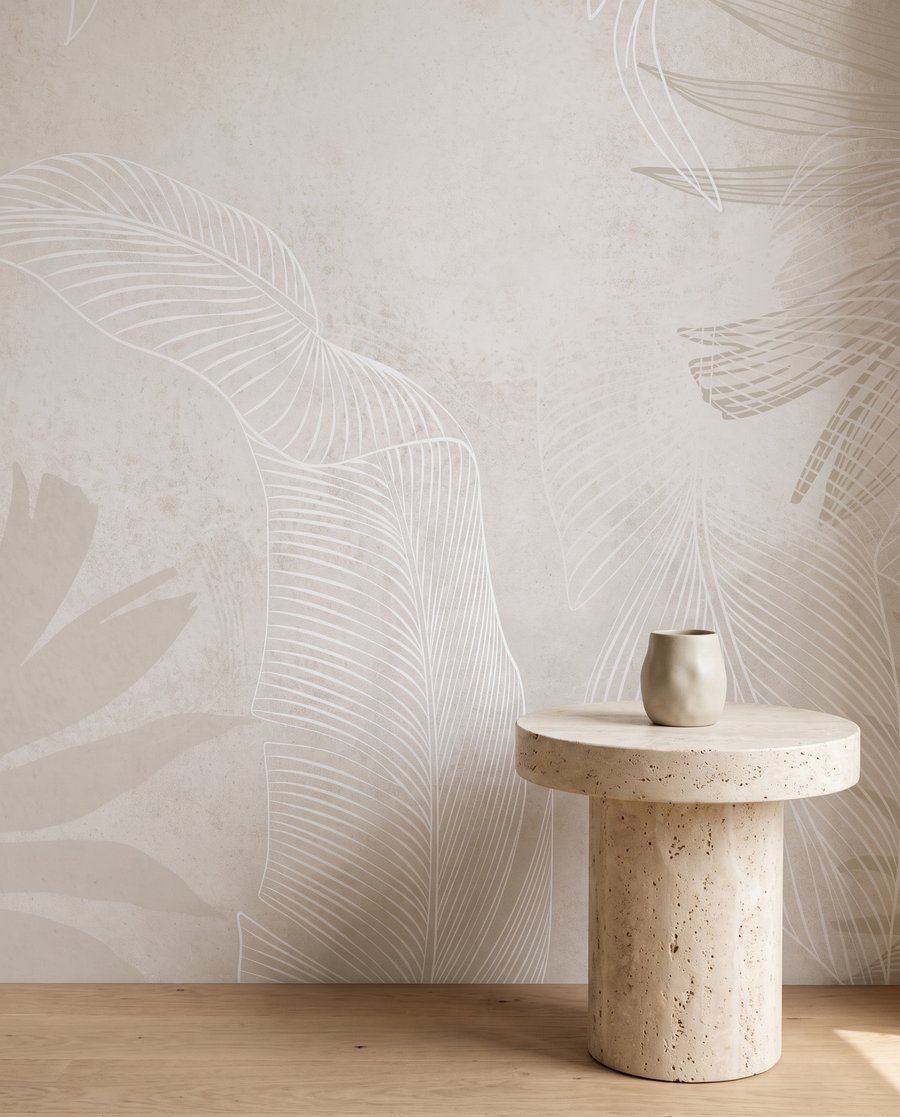 Folhas tropicais esbatidas — interior 5
