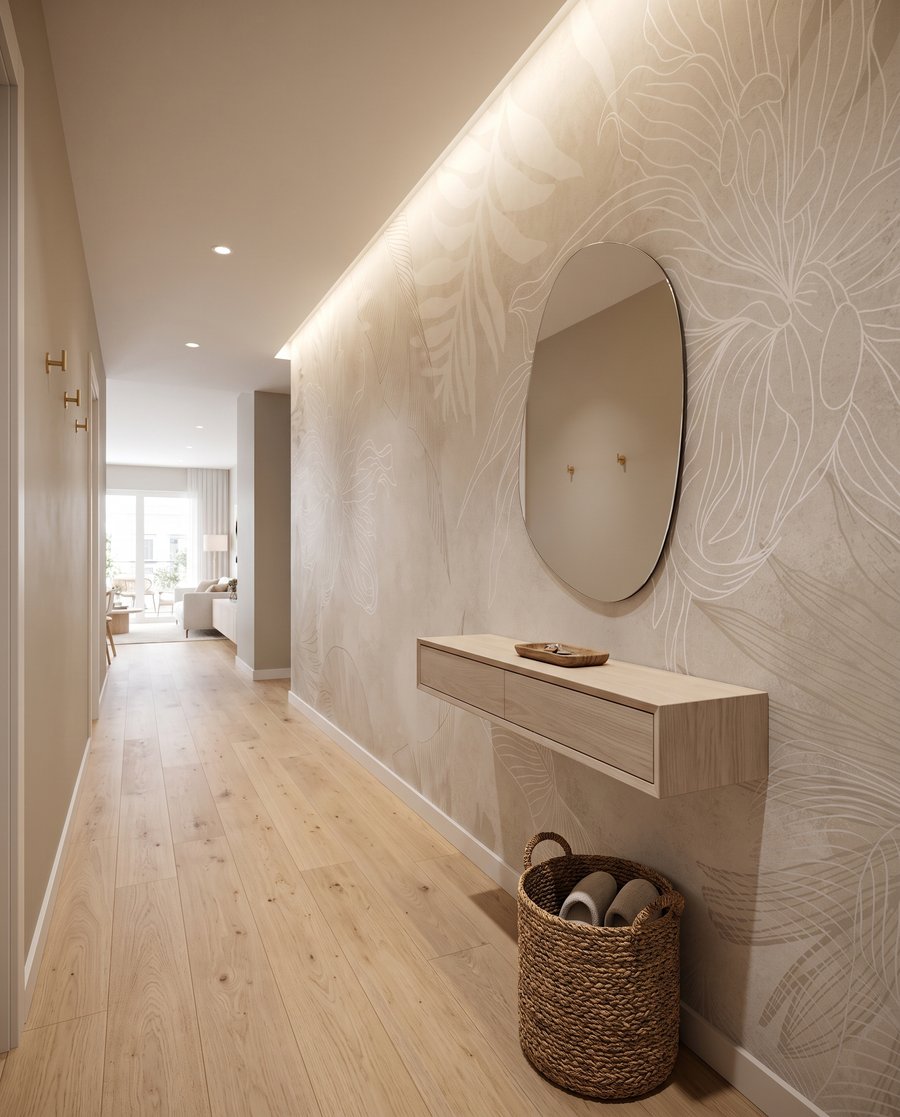 Folhas tropicais esbatidas — interior 6