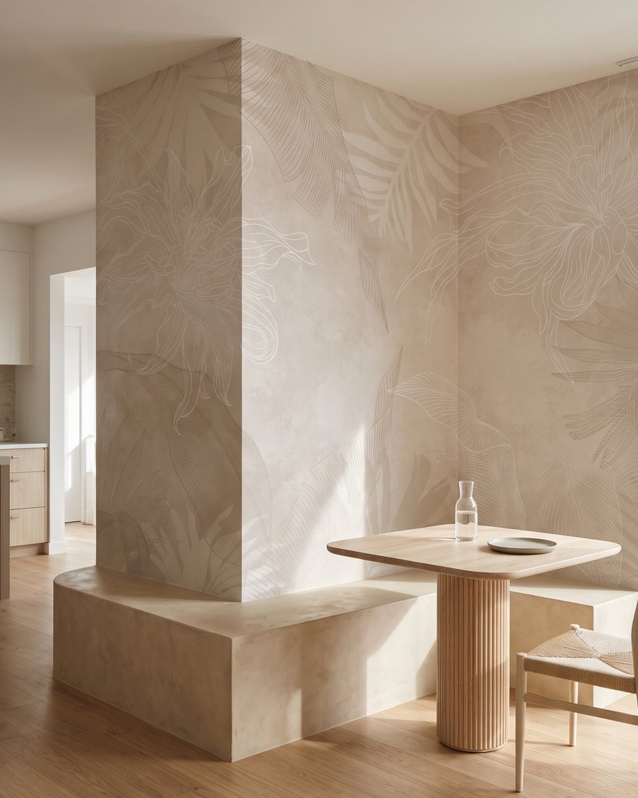 Folhas tropicais esbatidas — interior 8