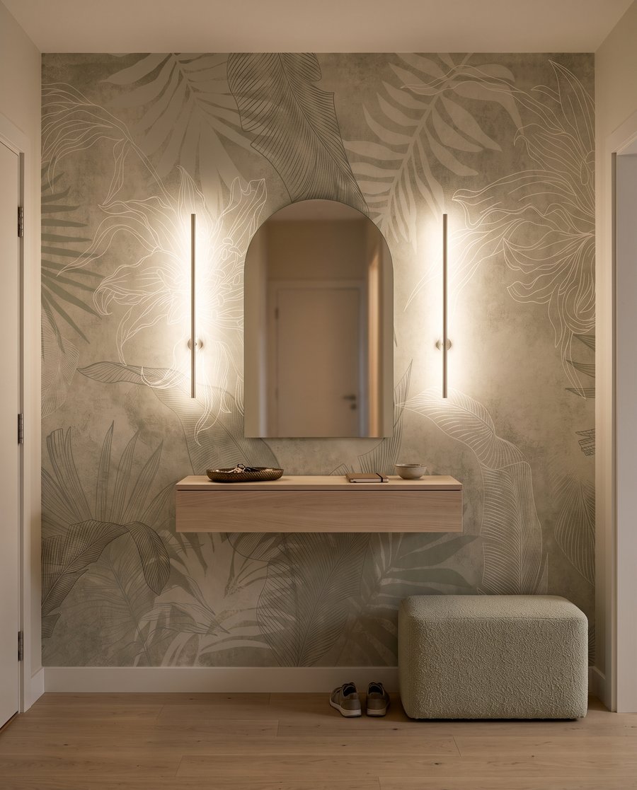 Folhas tropicais esbatidas — interior 6