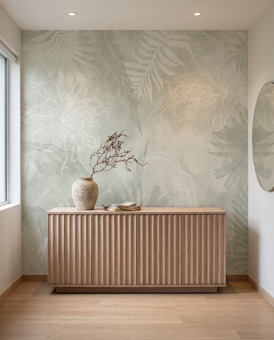 Folhas tropicais esbatidas — interior 8