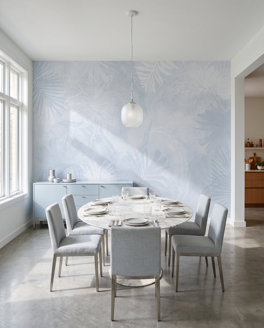 Folhas tropicais esbatidas — interior 10