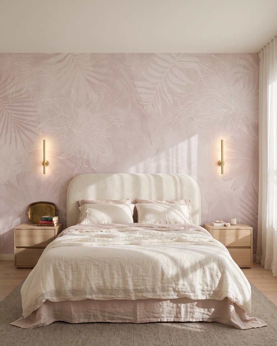 Folhas tropicais esbatidas — interior 1
