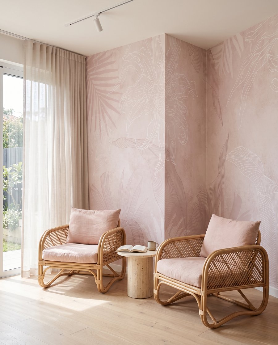 Folhas tropicais esbatidas — interior 5