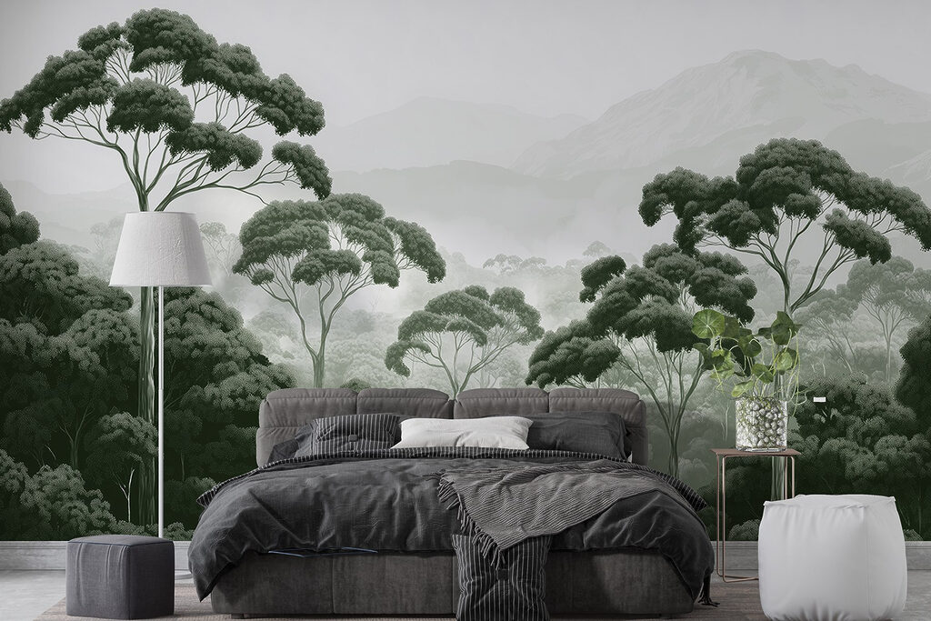 Copas altas sobre névoa — interior 1