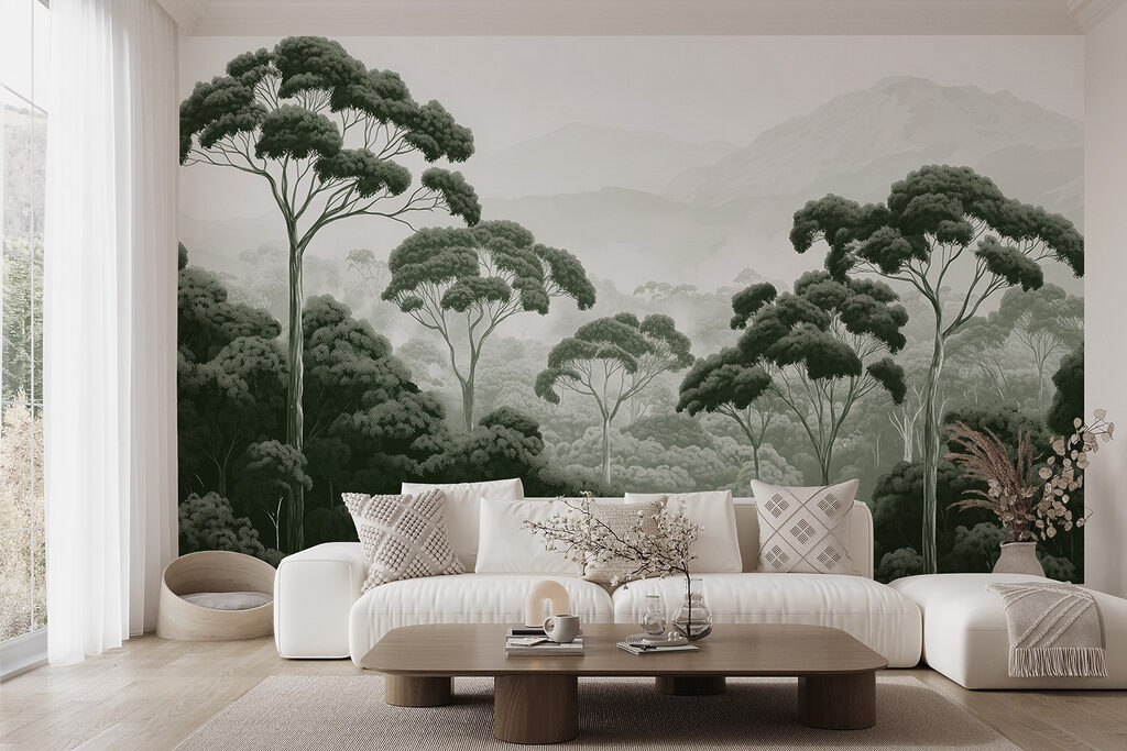 Copas altas sobre névoa — interior 3