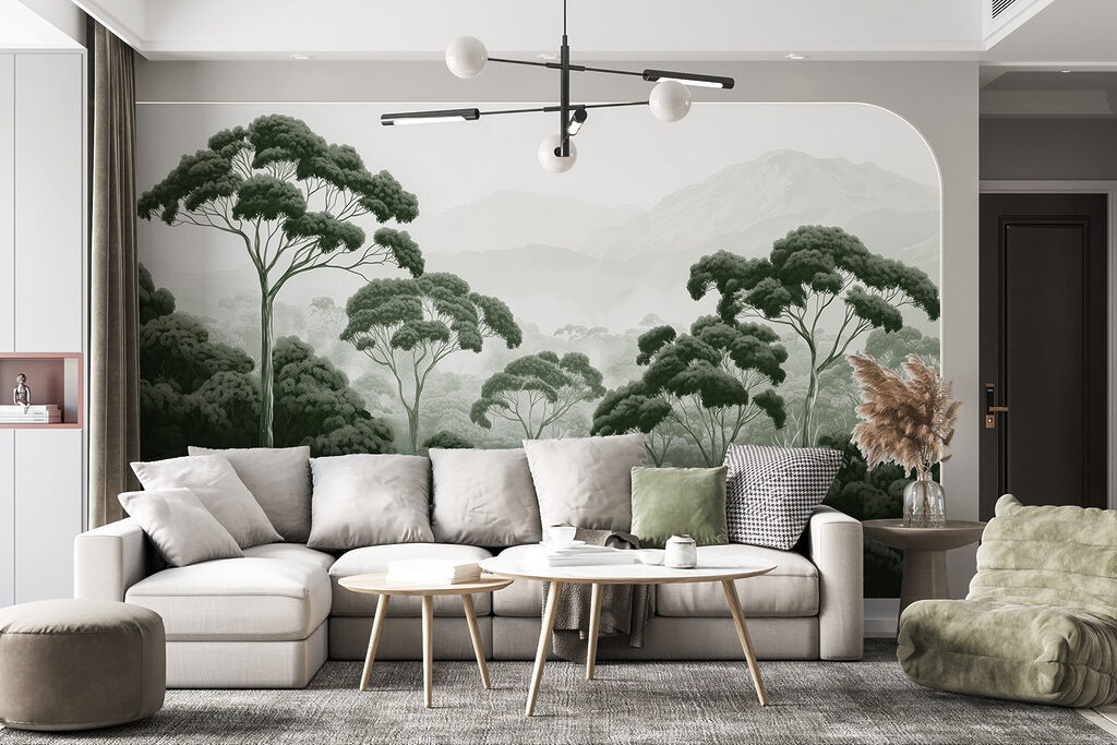 Copas altas sobre névoa — interior 4