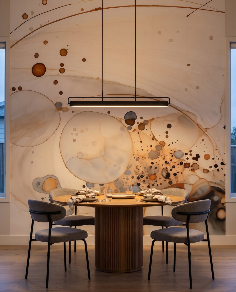 Círculos coloridos com salpicos — interior 9