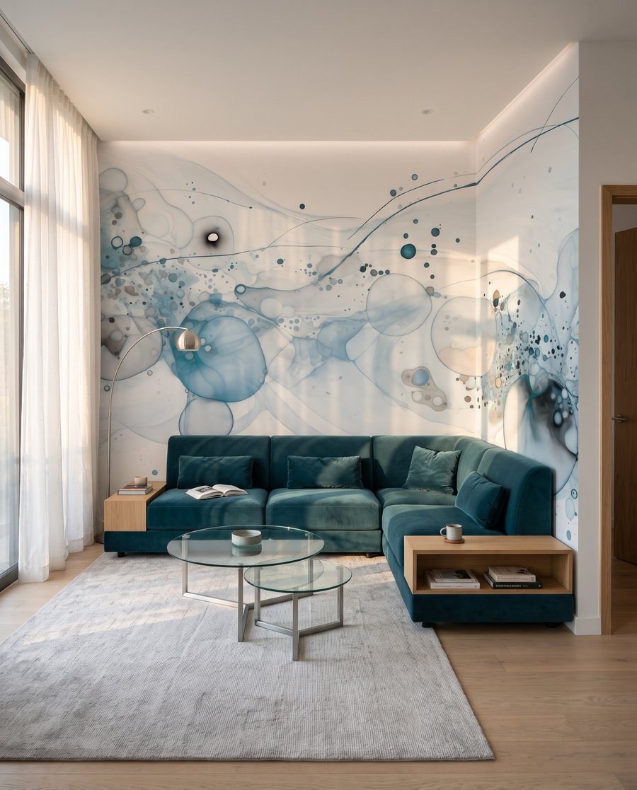 Círculos coloridos com salpicos — interior 1